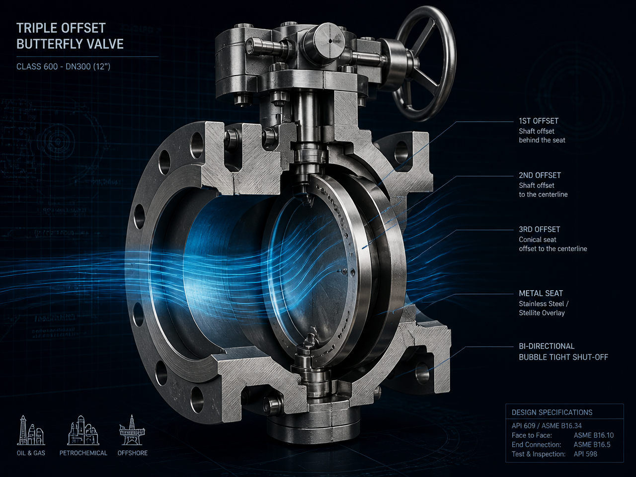 3D Triple Offset Valve portfolio mockup